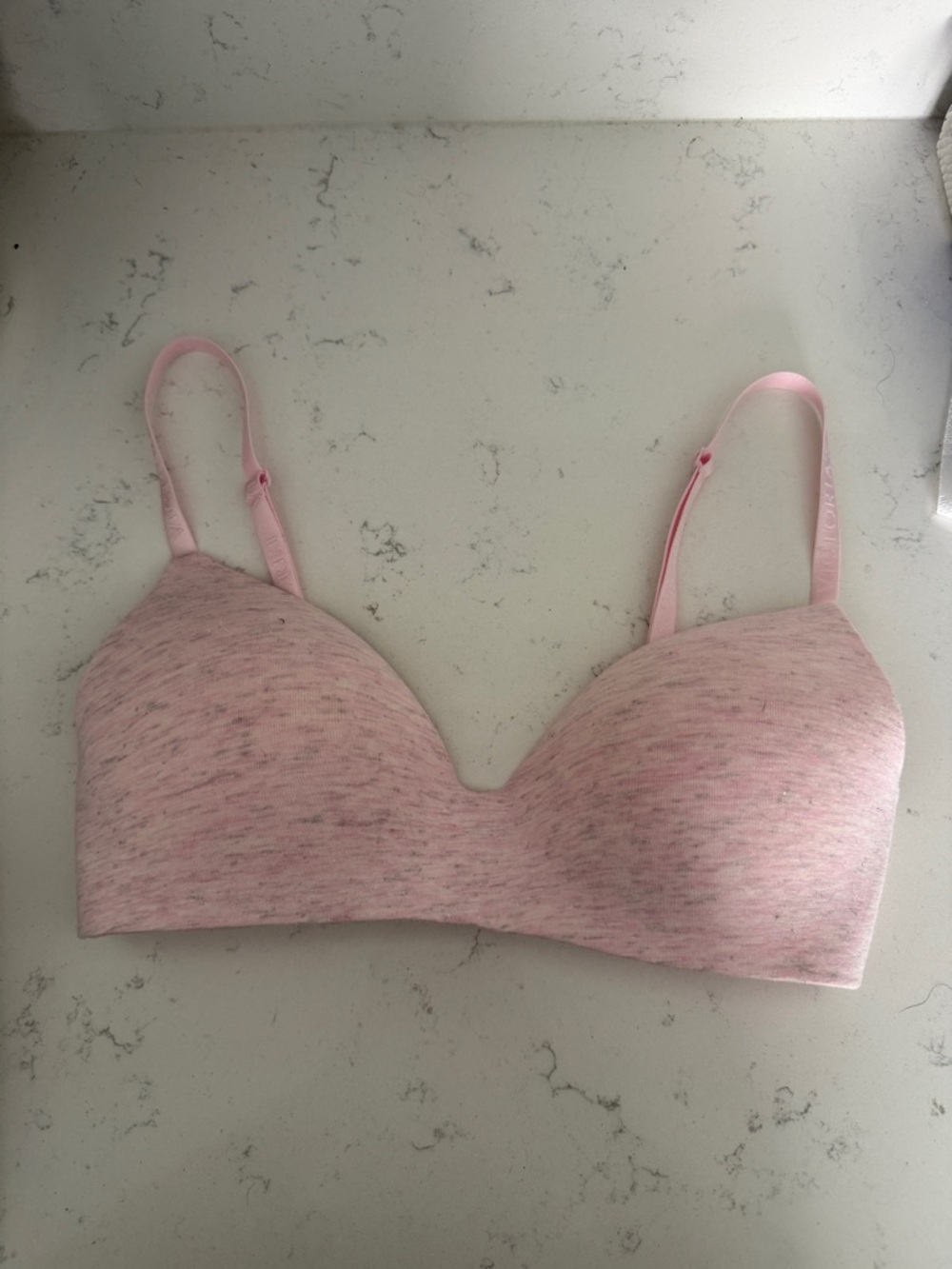 Victoria's Secret Heathered Light Pink Seamless Bra